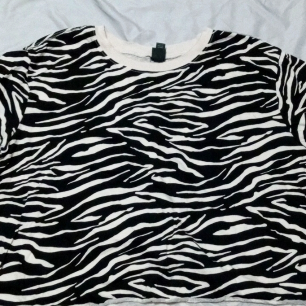 Zebra print crop top, $10